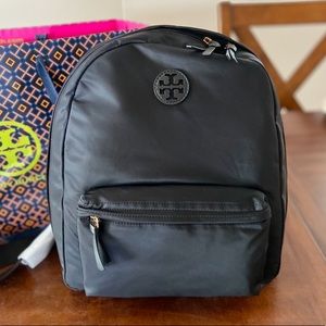 TORY BURCH BLACK ELLA BACKPACK